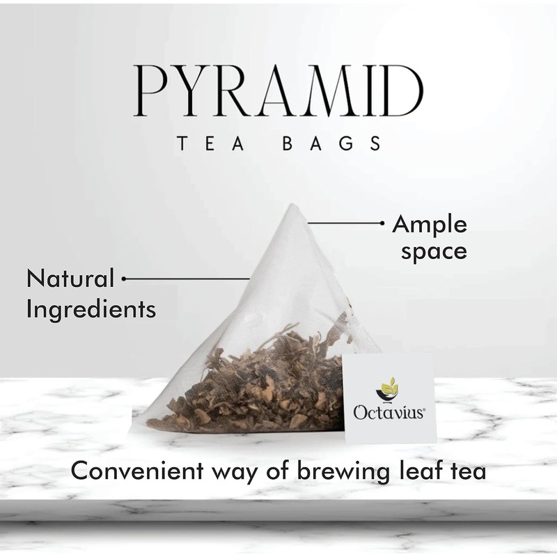 Octavius Enveloped Kashmiri Kahwa Green Teabags | Aromatic Detoxing &