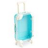 Hammont Mini Suitcase Party Favor Box - Plastic Rolling Mini