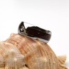 [BreezyIsland] Hawaiian Jewelry Ring, Koa Wood & Zirconia, 0.3 inch