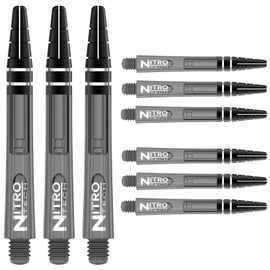 Red Dragon Nitrotech Short Shafts - Black Tint - 3 Sets per Pack (9 shafts in Total)