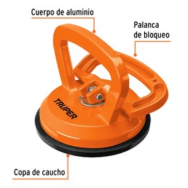 Truper VEVI-1A, Ventosa de aluminio para vidrio, 1 copa