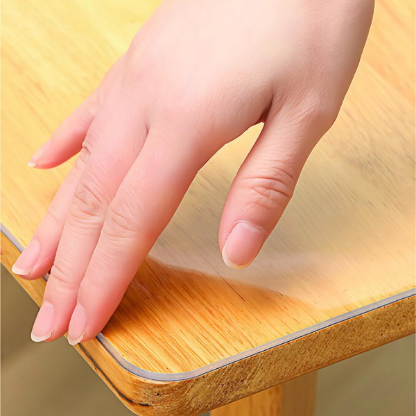 HoSwag 36"X48"Crystal PVC Table Cover Protector, Waterproof PVC Tablecloth, 1.5MM