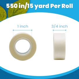 Blue Lake ECOLIFE Plastic Free Masking Tape Dispenser with 4 Rolls 3/4 in x 550 in Paper Tape, Tape Dispenser Desk for Masking, Labeling, Office Home School