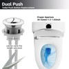 1 Pack Toilet Flush Button Replacement, 38 mm Dual Push