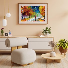 SiTimmGer Jigsaw Puzzles 500 Pieces for Adults Evening Walk on Rainy Day Street Tree Oil Painting Modern Landscape for Teens Kids Great Gift Intellectual Game Toys 14.5" x 20”