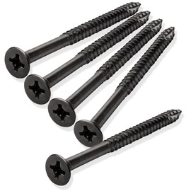 Cauldham Oil Rubbed Bronze Wood Screws #9 x 2-1/4 Inch for Door Hinges - 25 Pack