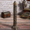 Incense Burner Bronze Tone Dragon Phoenix Relief Craft Ornaments Tea