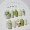 Pista Melt Handmade Nail Tips - Coffin / 피스타 멜트