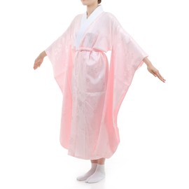 Hasegawa Tailored Nagajuban for Furisode "Pink" with Hanging Collar, Bonus 2 Collar Cores Included (S, M, L, 2L, 3L), Pink