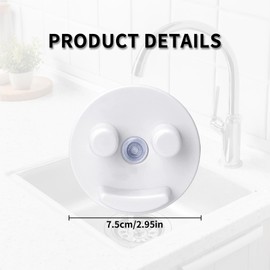 Kitchen Sink Sponge Holder for Scrub, Funny Face Spongebob Sponge Holder, Easy To Install, Strong Suction, Suitable for Use In Sinks, Designed for Round Smiley Face Daddy Mommy Sponges for Cleaning