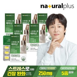NaturalPlus 내츄럴플러스 스트레스엔 L 테아닌 60정 6박스 / 마그네슘 비타민B 아연 긴장완화 NaturalPlus Stress L-Theanine 60 Tablets 6 Boxes / Magnesium Vitamin B Zinc Tension Relief