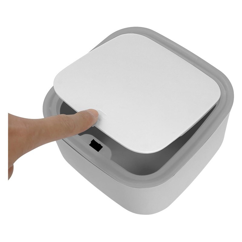 Trade One Tabletop Trash Can, White, Approx. 6.4 x 6.3