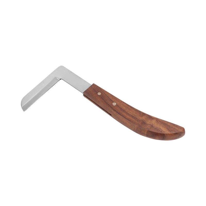 Steel Hoof Knife L Shaped Ergonomic Curved Handle Hoof Trimming