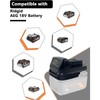 This adapter allows Ridgid AEG 18V lithium batteries to be