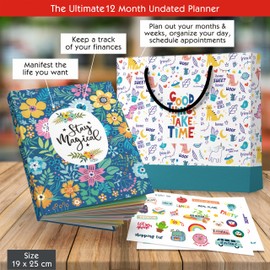 Stay Magical - Undated Daily Planner and Gratitude Journal | Schedule Your Day, Achieve Goals, Manage To-do List | Habit Tracker | 12 Months, 232 Pages + Premium Gift Bag