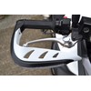 Motorcycle hand guards with LED daytime running light, wind deflector