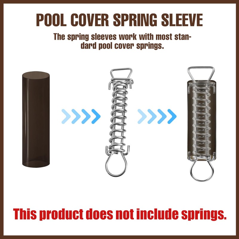 30 Pcs Pool Cover Spring Sleeve, Winter Swimming Pool Safety