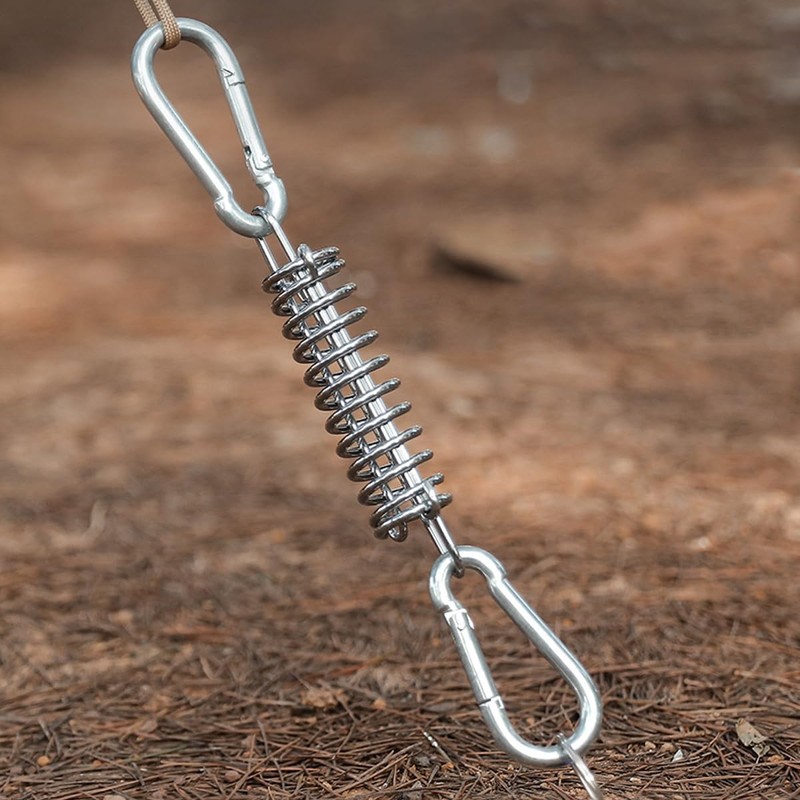 Ubric 4Pcs Stainless Steel Tension Springs Kit Suitable for Camping