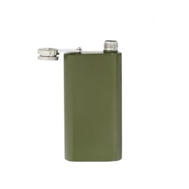 Creative Gifts Spirits Slim Pocket Flask 6 Ounce Green Stainless Steel Drinking Beverage Container Single Serveware, 021211