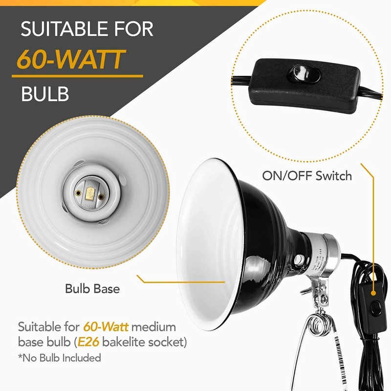 Simple Deluxe 50W Reptile Ceramic Heat Bulb No Light Emitting