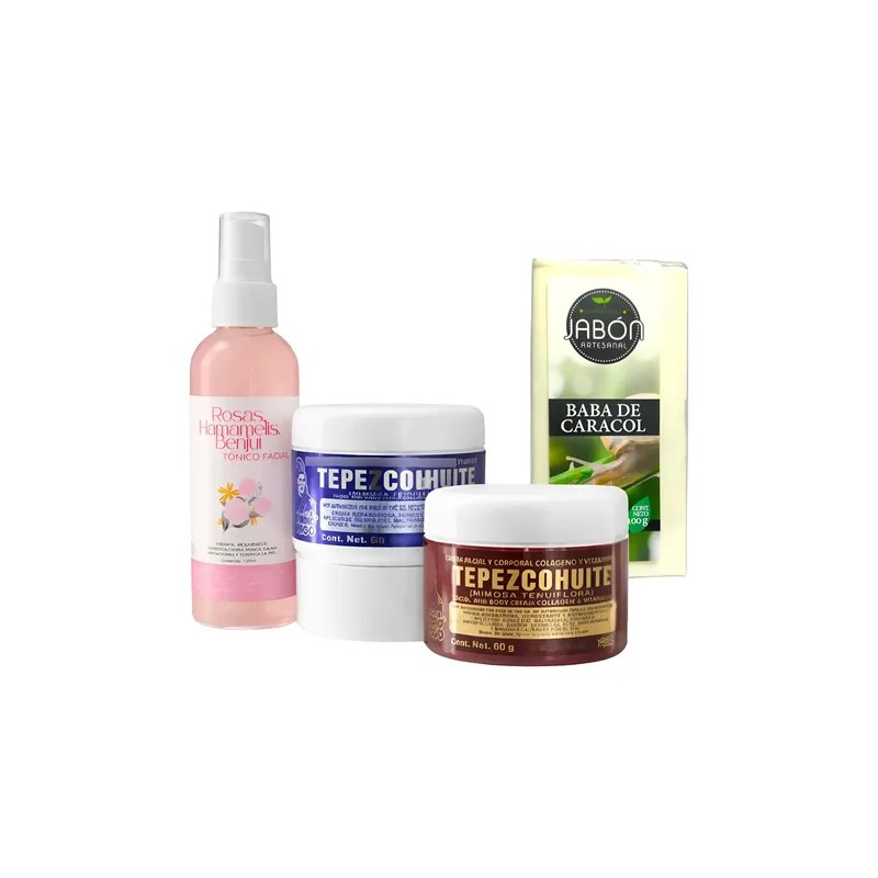 Kit Crema Tepezcohuite Dia Y Noche 60gr Agua De Rosas