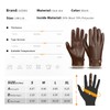 OZERO Mens Winter Gloves Nappa Leather Warm Cashmere Lined Touchscreen
