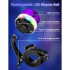 Bike Bell with RGB Lights, Bike Bell for 19-31.8mm Bicycle