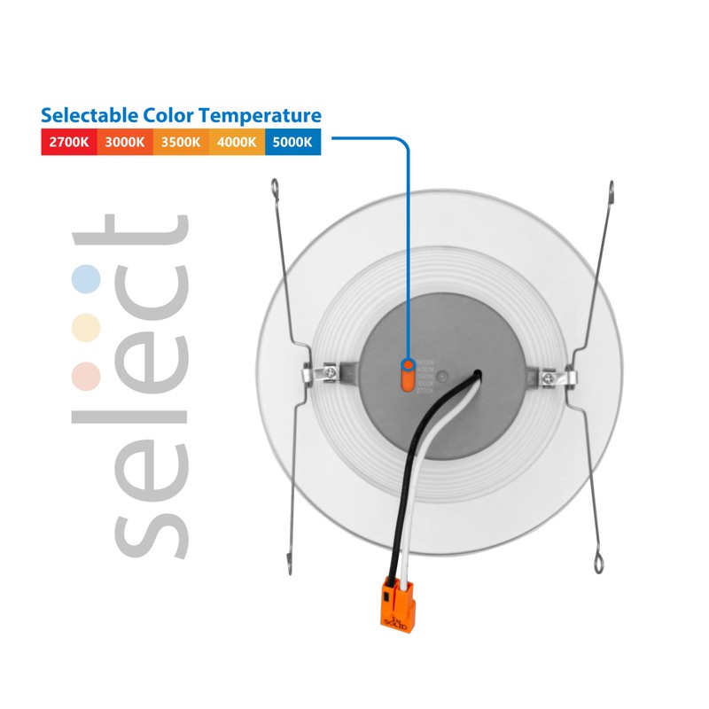 NICOR DLR56612120SWHBF DLR56(v6) 5/6-inch White 1200 Lumen Selectable Recessed LED