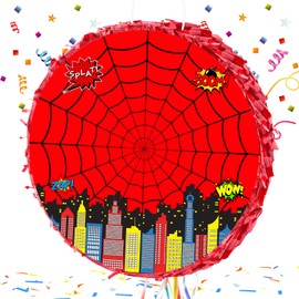 Spider Pinata, 13.7inch Mini Spider Piñata for Kids Spider Birthday Party Supplies