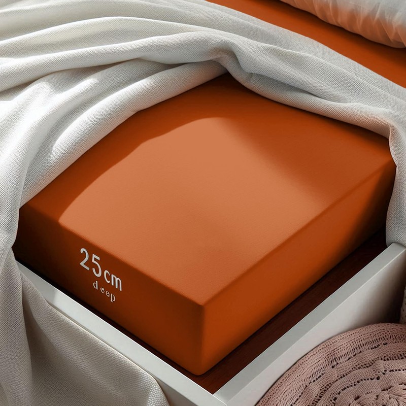 Aspire Homeware Single Fitted Sheet - 25 cm Deep Hotel
