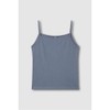 JAJU [JAJU] Yeo Pointelle Sleeveless Lounge T-Shirt_Blue Grey