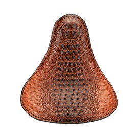 VG MOTO Motorcycle Drive Seat Bobber Solo Seat with Spring Base Mounting Bracket Kit Replacement for Harley Davidson Sportster XL 883 1200 (Brown-Gourd Crocodile)