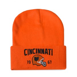 City Classic Team Year Football Embroidered Beanie for Men Women Football Color Style Beanie Dad Hat for Football Fans Gifts