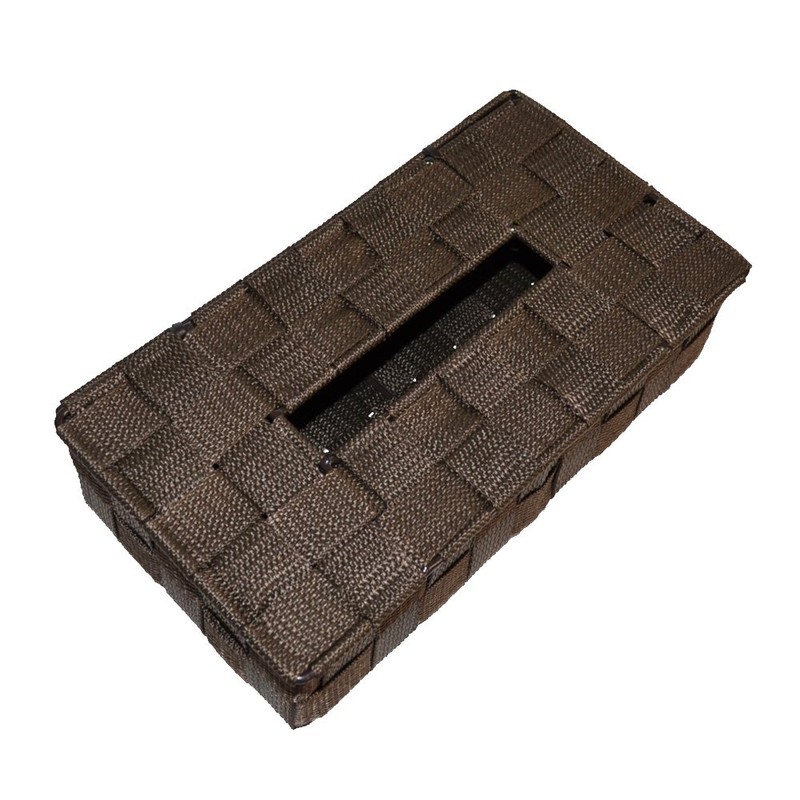 Chidori Sangyo PP Basket Tissue Case 58-75DBR Brown W10.2 x