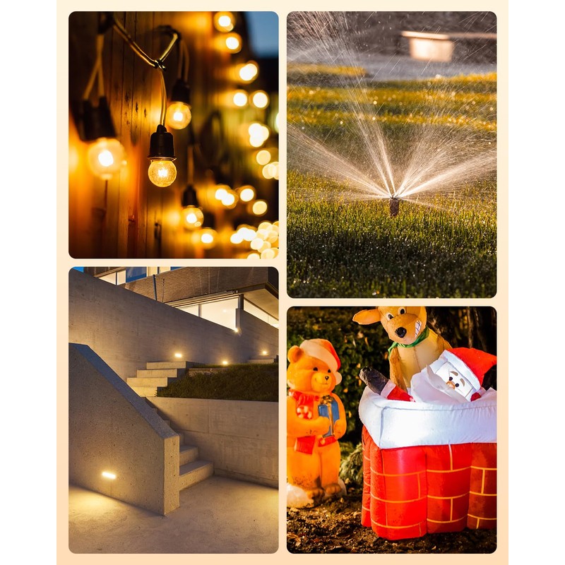 Outdoor Remote Control Outlet, ELECTOP Outdoor Timer with Countdown &