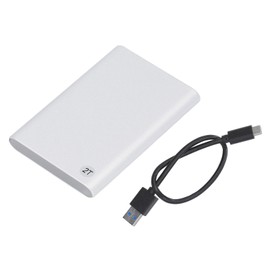 2.5in HDD External Case Type C USB3.1 Up to 10Gbps Ultra Slim Portable External Hard Drive Mobile Hard Drive for PC Laptop Silver 2TB