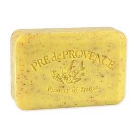Pre de Provence Artisanal Soap Bar, Enriched with Organic Shea Butter, Natural French Skincare, Quad Milled for Rich Smooth Lather, 8.8 Ounce, Lemongrass