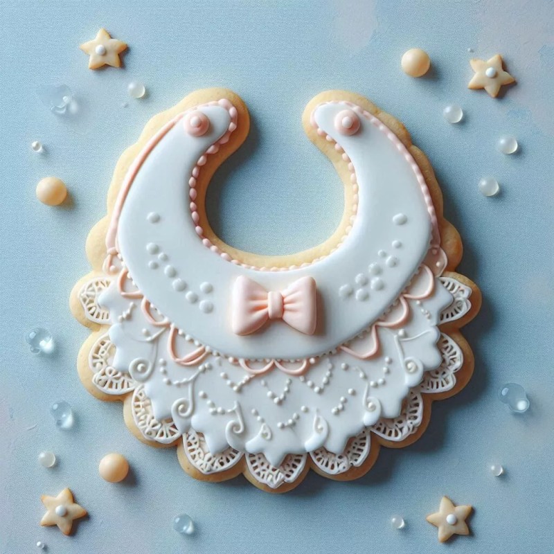 Unbranded Baby Bib Cookie Cutter 3'' Metal