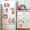 Mfault Merry Christmas Gingerbread House Window Clings 9 Sheets, Cartoon