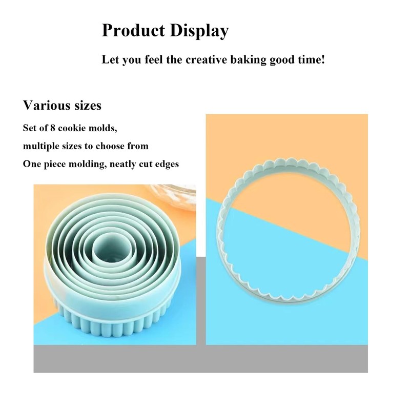 Cookie Cutters, 8 PCS Ideal Biscuit Cutter Tool, Highly Versatile