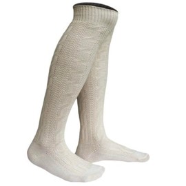 Frohsinn German oktoberfest traditional bavarian socks / stockings ( weiß, 45)