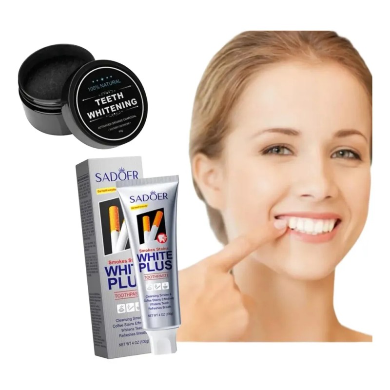 Polvo Blanqueador Kit Dientes Amarillos Manchas Efectivo