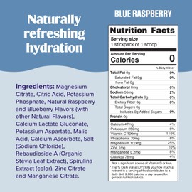 Ultima Replenisher Electrolyte Hydration Powder, Blue Raspberry, 30 Serving Canister - Sugar Free, 0 Calories, 0 Carbs - Gluten-Free, Keto, Non-GMO with Magnesium, Potassium and Sodium, 3.6 Ounce (1 Count) 