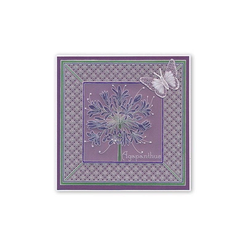 Groovi Plates A5 Square - Jayne's Agapanthus (Set of 2)