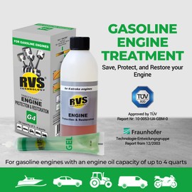 RVS Technology G4 Engine Oil Treatment, for Gasoline Engines with a Motor Oil Capacity up to 4 quarts; Save Fuel, Boost Power and Safely Restore and Protect Your Car, Truck, and All Other Engines