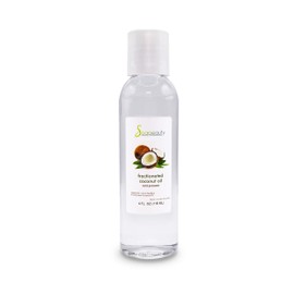 Soapeauty FRACTIONATED COCONUT OIL Cold Pressed Refined | 100% Natural Available in Bulk | Carrier for Essential Oils, Face, Skin, Hair Moisturizer, Soap Making | 4 fl oz