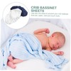Kisangel 2Pcs Imitation Silk Bassinet Sheets for Newborns Soft Smooth