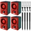 Qualirey 4 Pcs Solar Outdoor Motion Sensor Alarm with Stake
