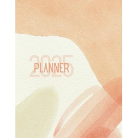 Soft Peach Color Weekly Planner 1 Jan - 31 Dec: 8.5x11’’ Paperback - 140 Pages for Time Management and Habit Mood Reading Movie Trackers
