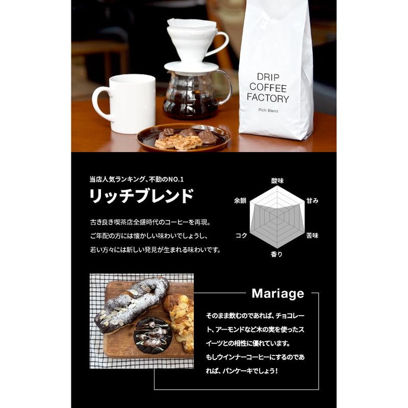 Drip Coffee Factory Rich & Strong Assorted Set, Medium Grind,